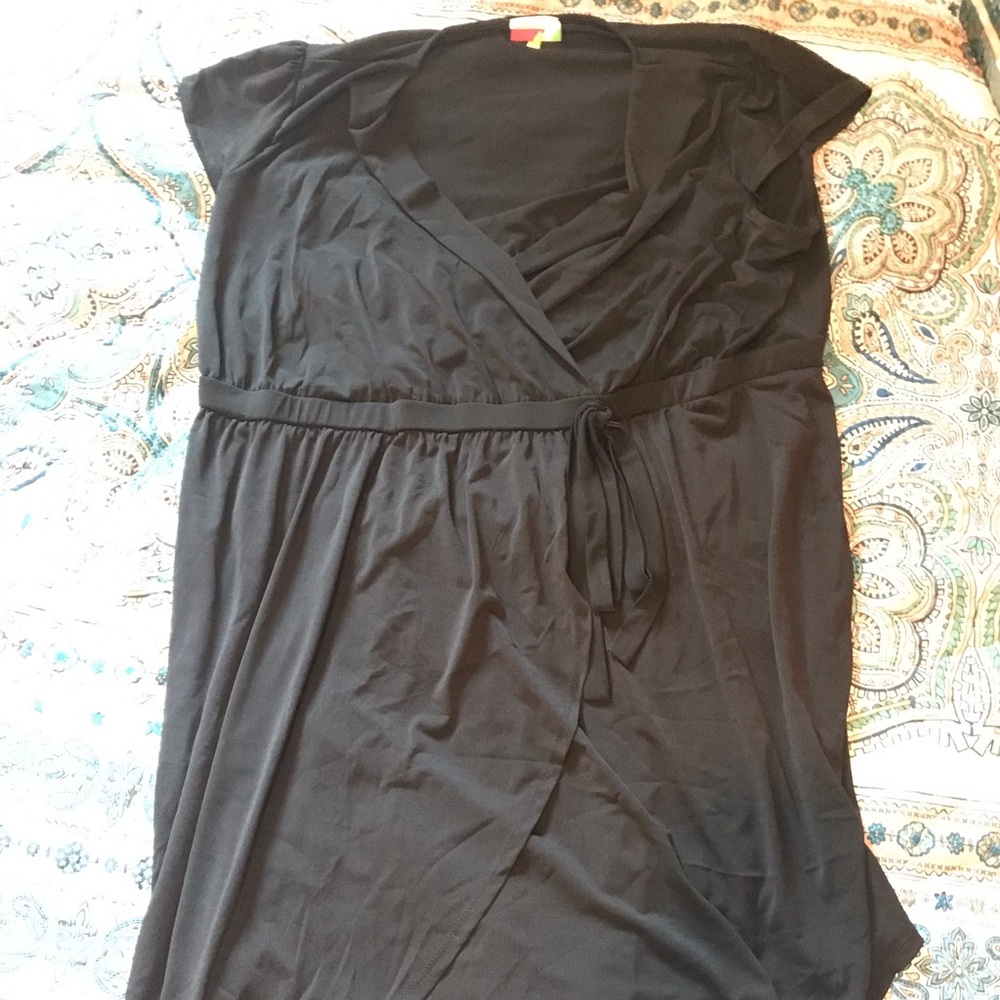 Fervour asymmetrical hem faux wrap dress ModCloth